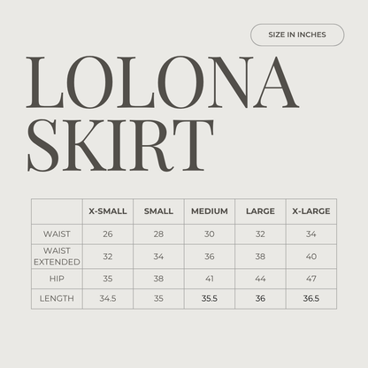 Lolona Linen Skirt - Brown