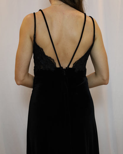 Azazie Black A-Line Lace Velvet Cocktail Dress - New with Tag