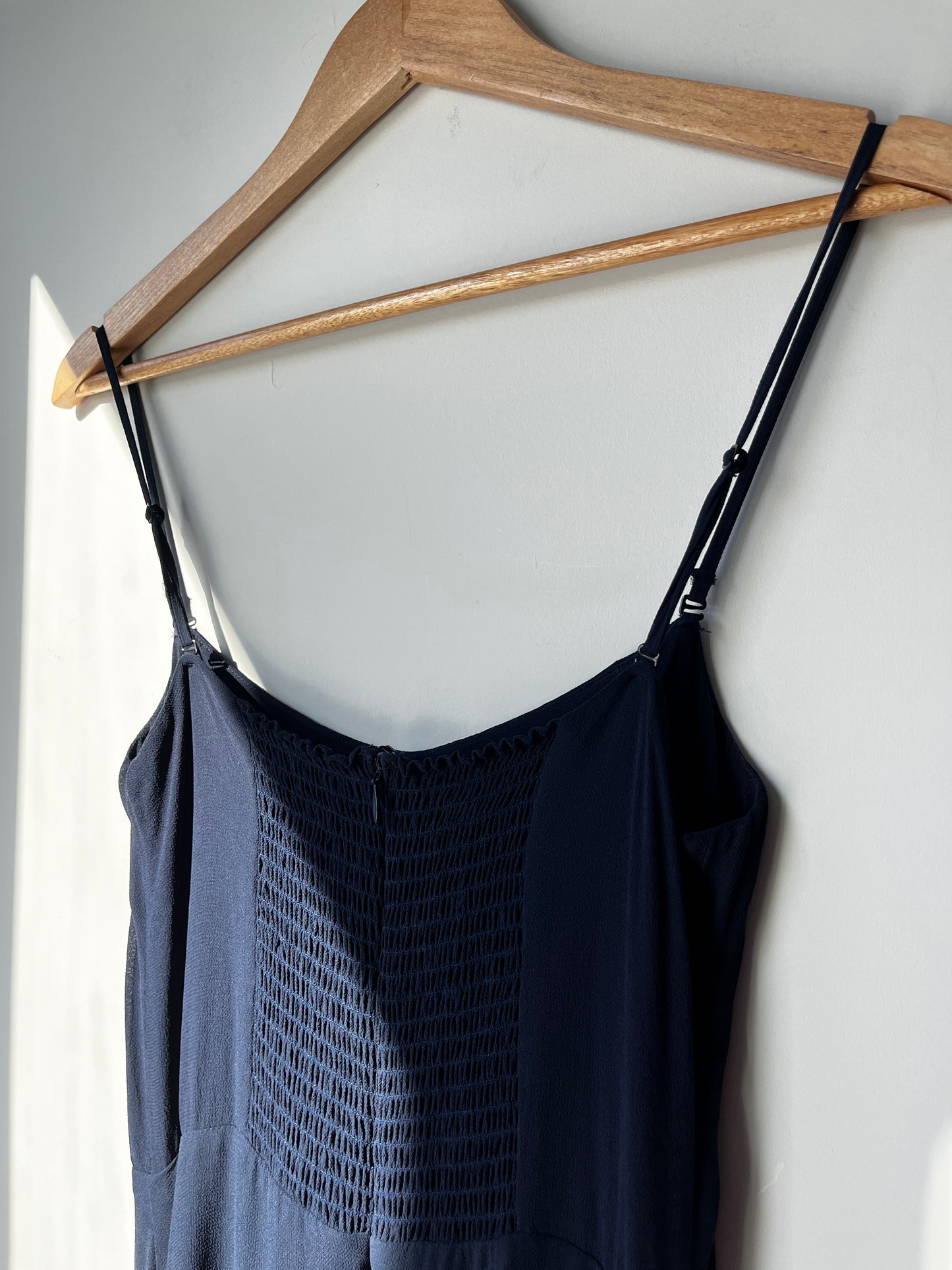 Reformation Navy Ingrid Strapless/Sleeveless Maxi Dress