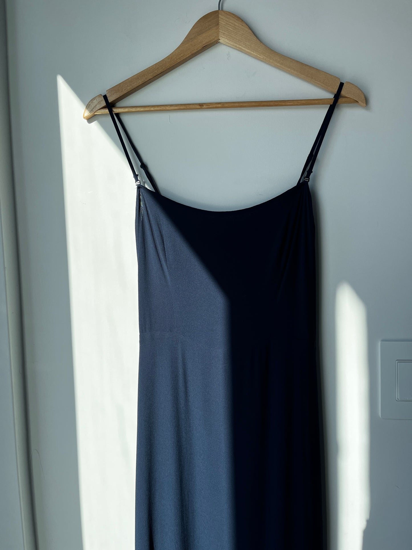 Reformation Navy Ingrid Strapless/Sleeveless Maxi Dress