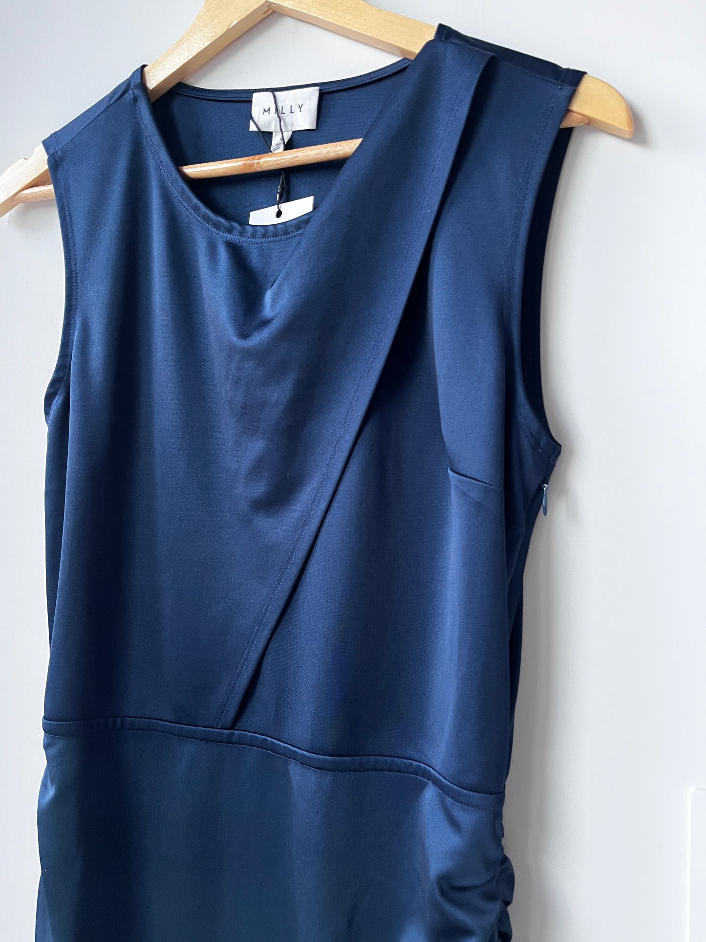 Milly Ruched Navy Blue Mini Party Dress