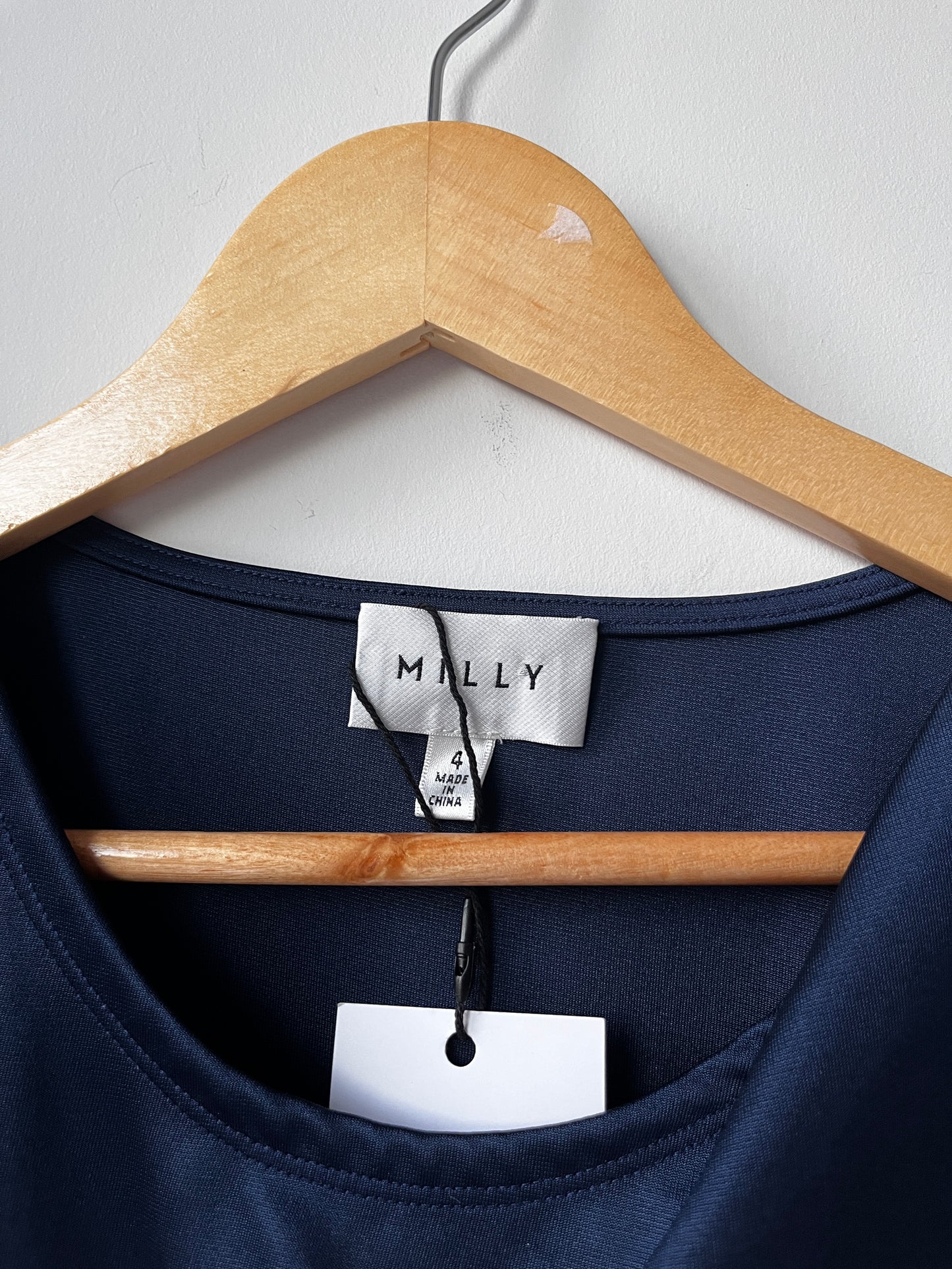 Milly Ruched Navy Blue Mini Party Dress