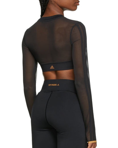 Adidas x Beyonce Ivy Park Mesh Crop Top - Black - Size M