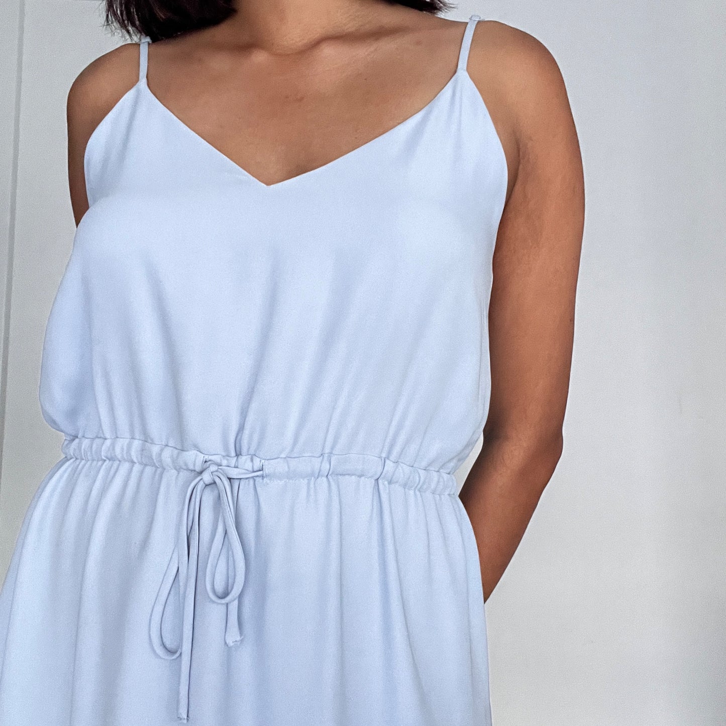 Aritzia Casimir Blue Fit n Flare Dress