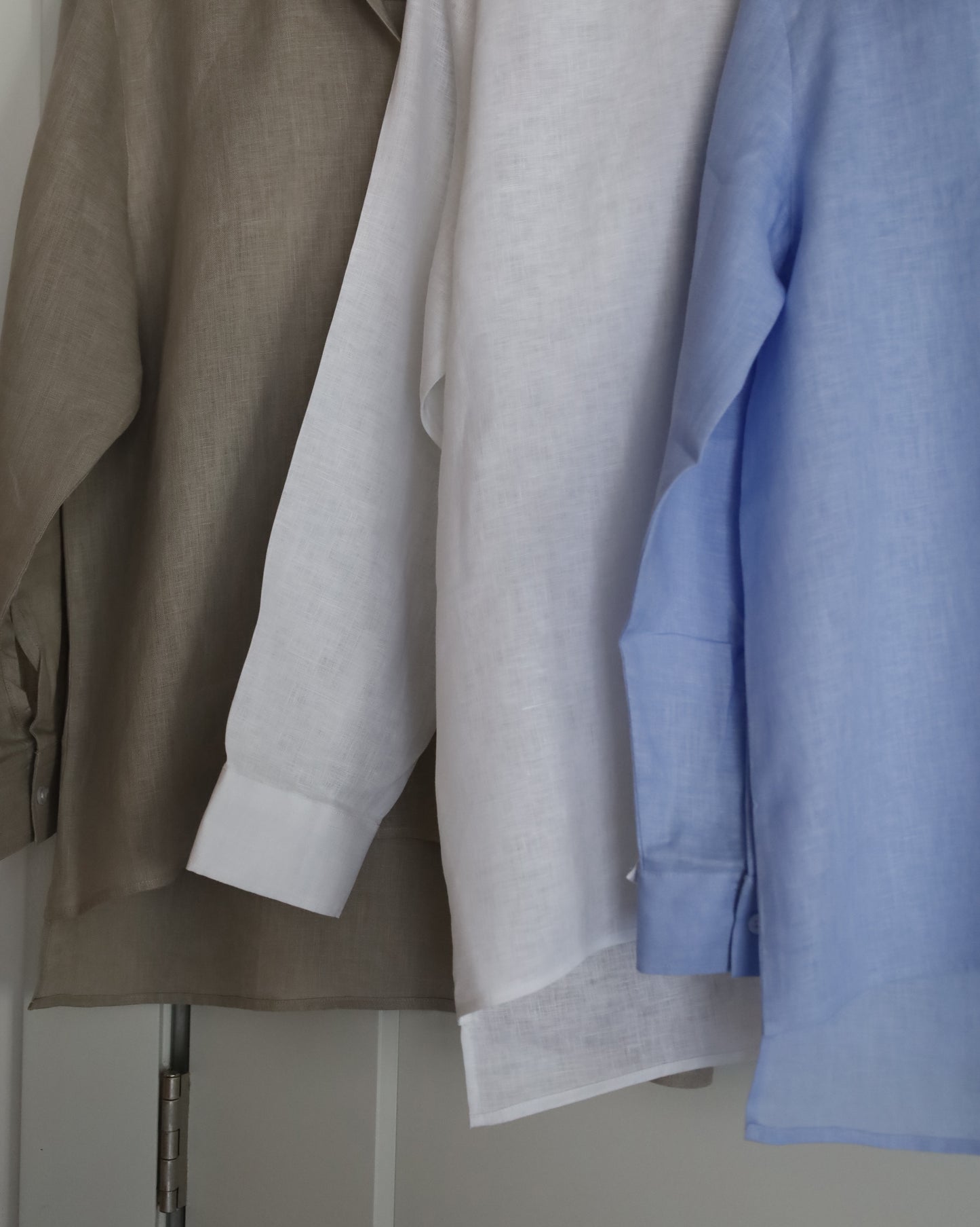 European Flax Linen Button Down Shirt - Blue
