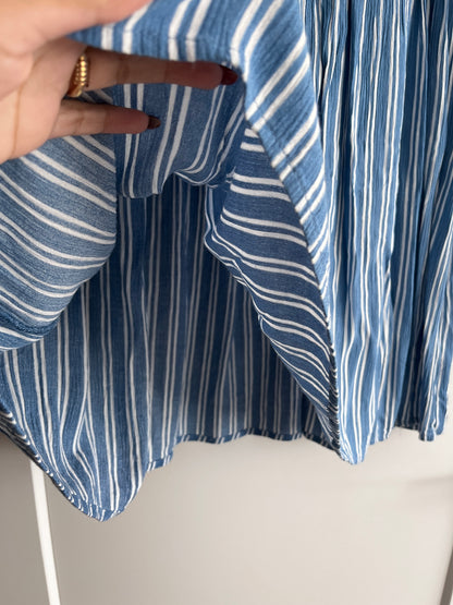 Ichi Blue Striped Casual Shirt Dress