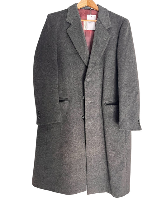 Vintage The Bay Men’s Cashmere Blend Overcoat Coat- Grey