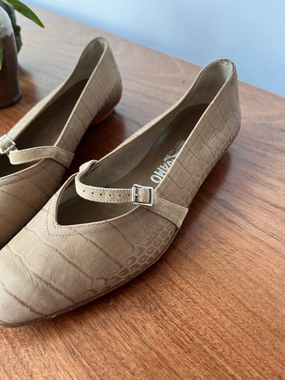 Salvatore Ferragamo Lizard ballet flats