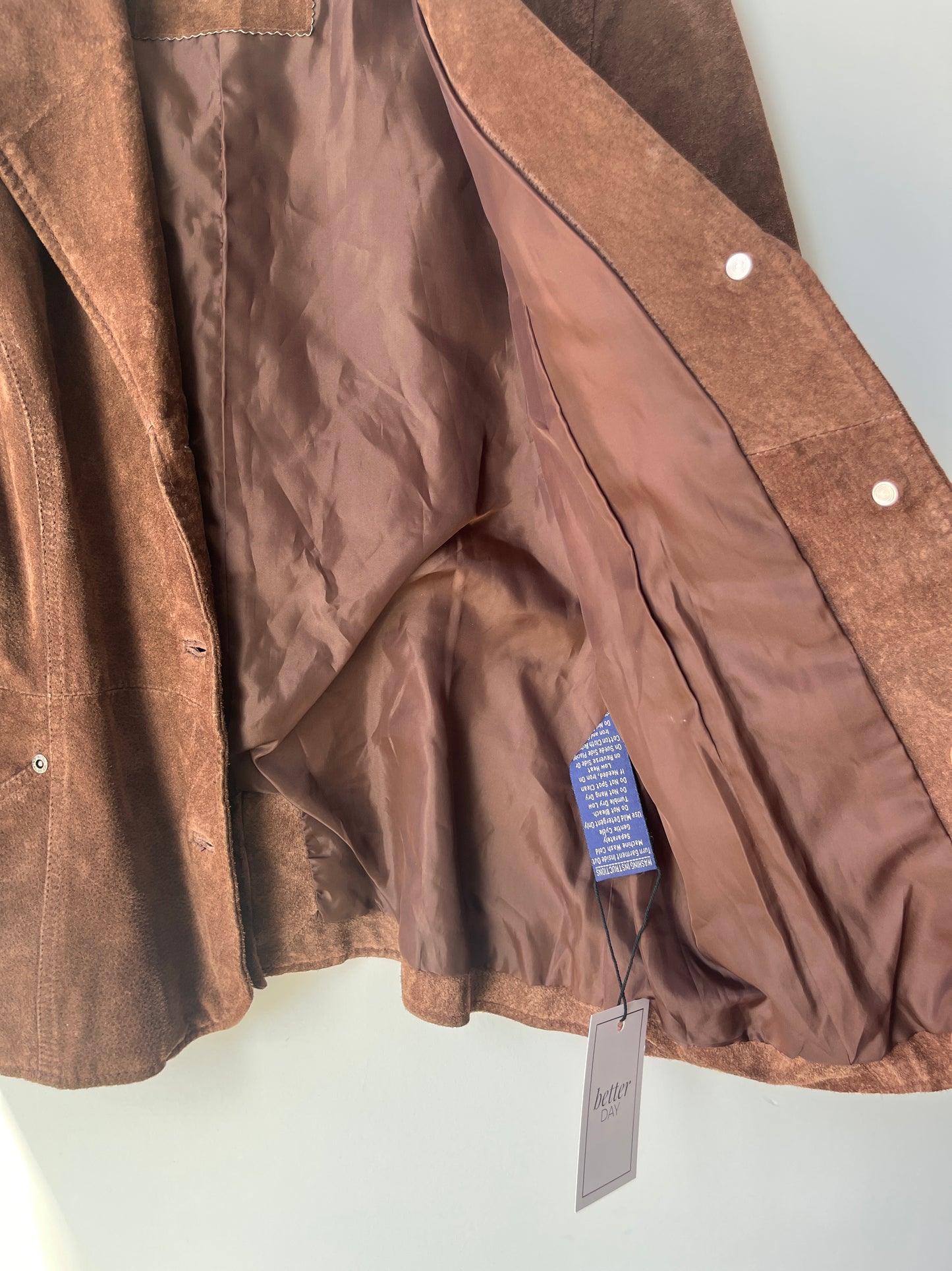 Vintage Brown Suede Leather Jacket Blazer