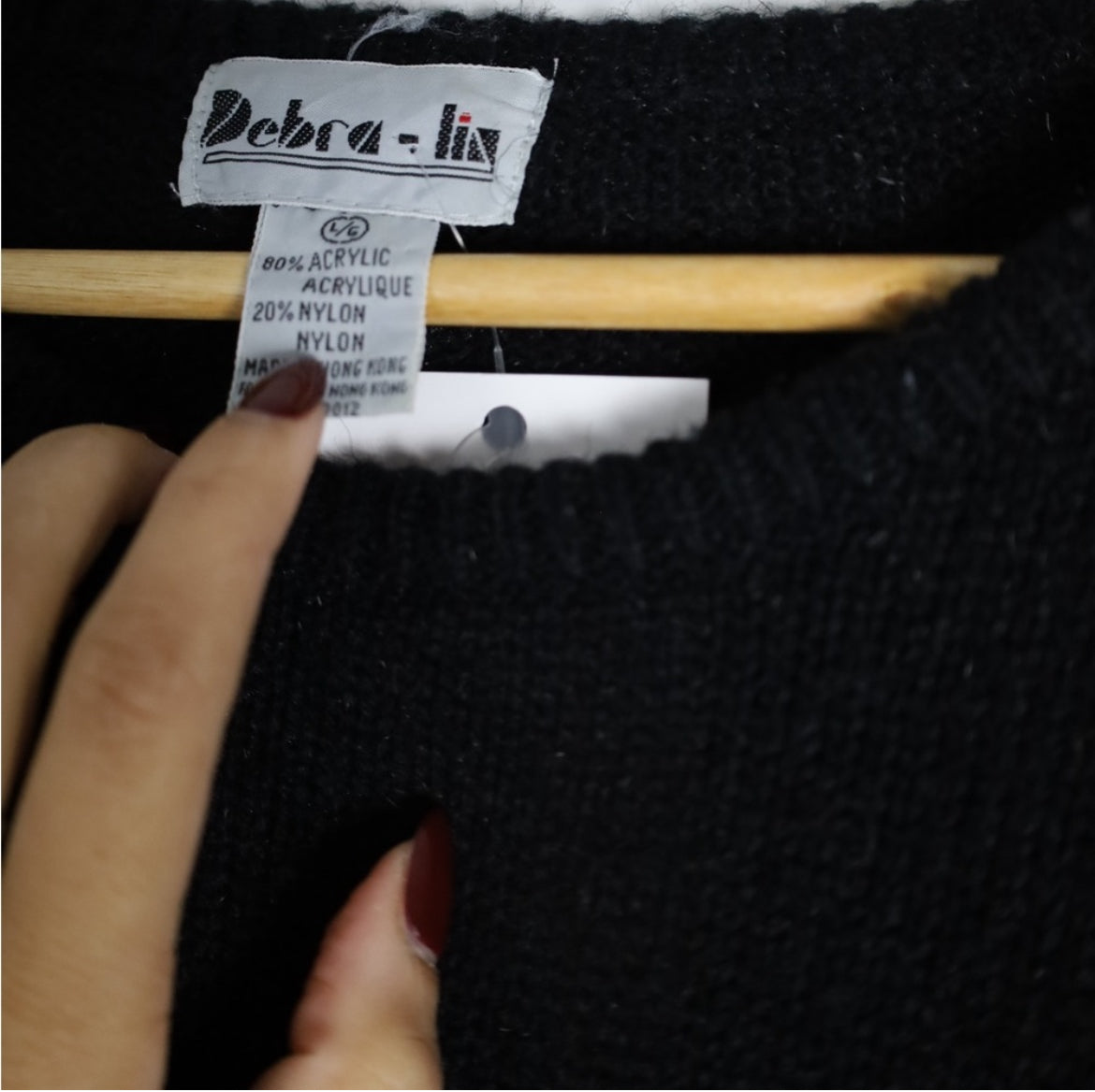 Vintage Black Leaf & Bow Sequin Jumper
