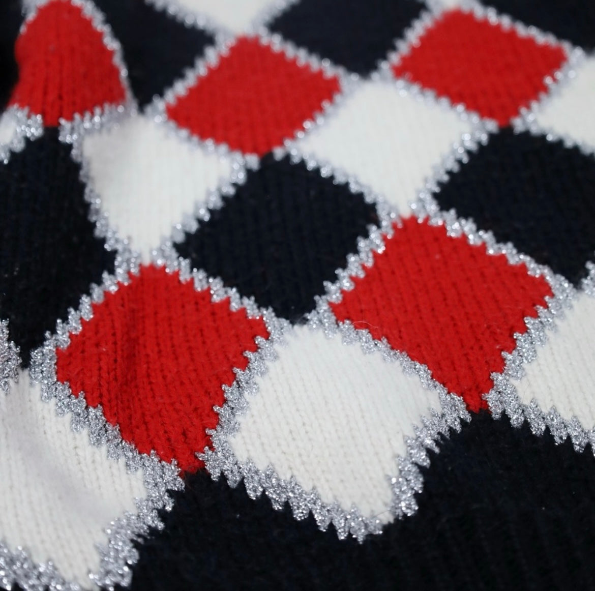 Vintage Women’s Festive Argyle Jumper