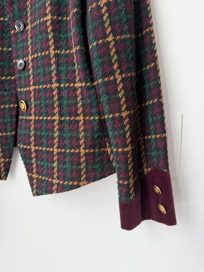 Vintage Kasper Tailored Women's
Plaid blazer