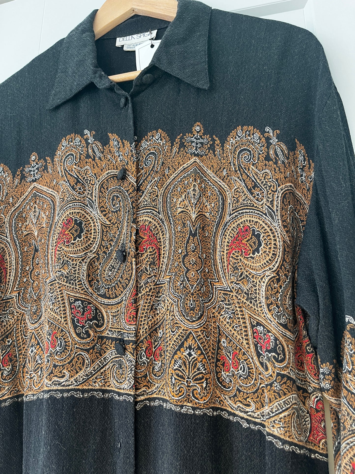 Vintage Della Spiga Made in Canada Blouse & Skirt Set