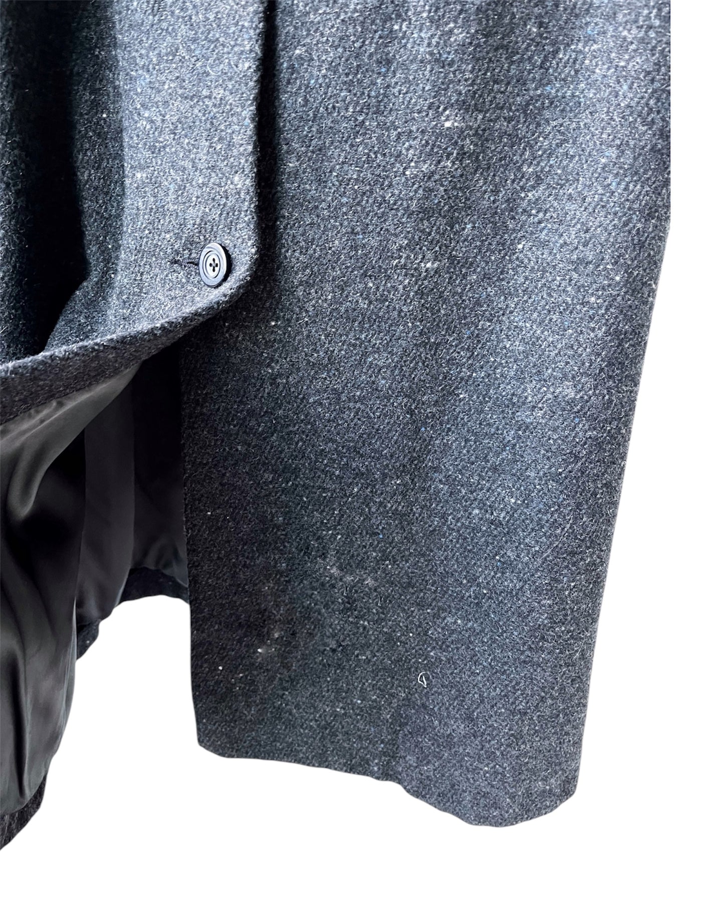 Jones New York Full Length Overcoat - Gray with Sherpa Collar + Pockets