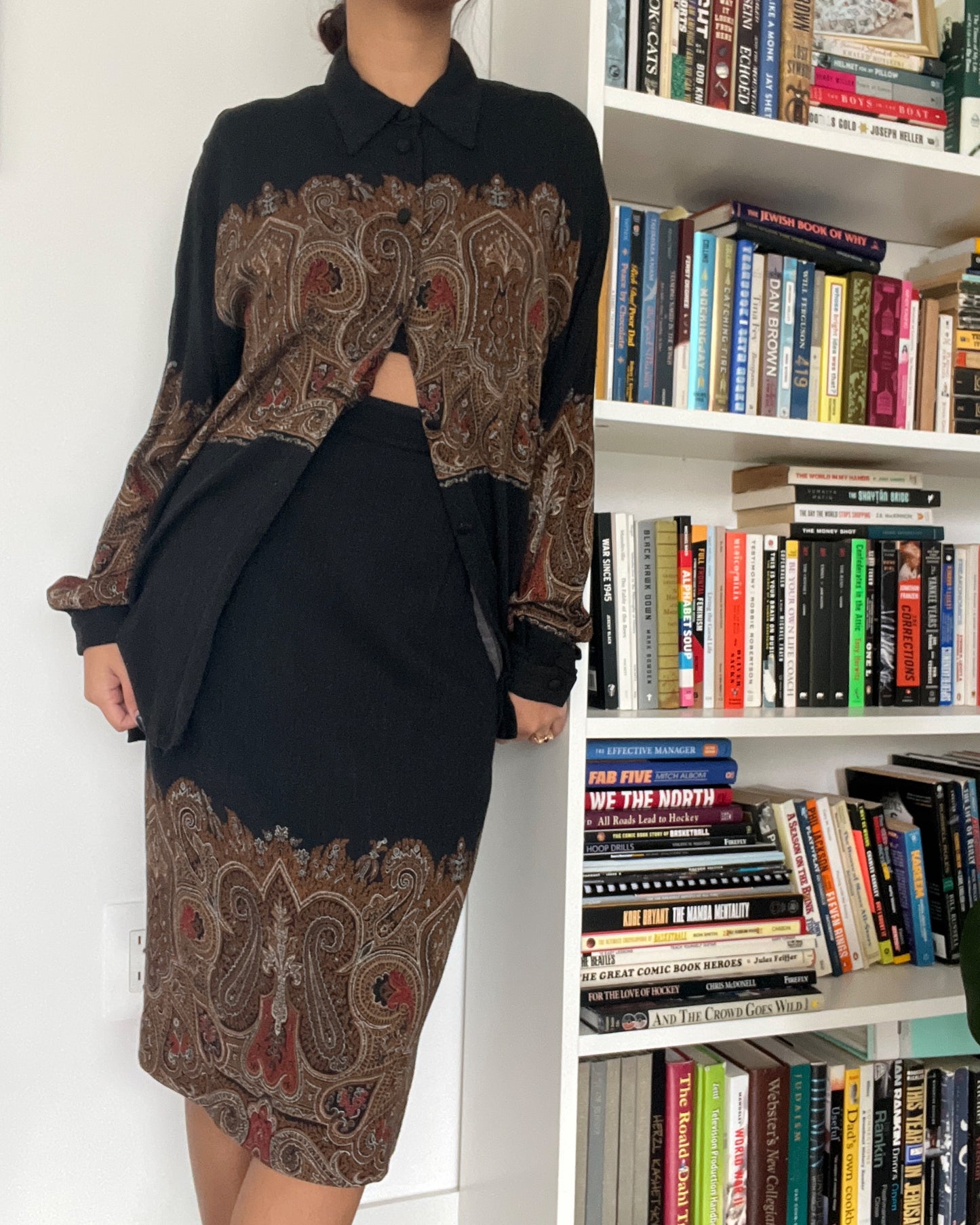 Vintage Della Spiga Made in Canada Blouse & Skirt Set