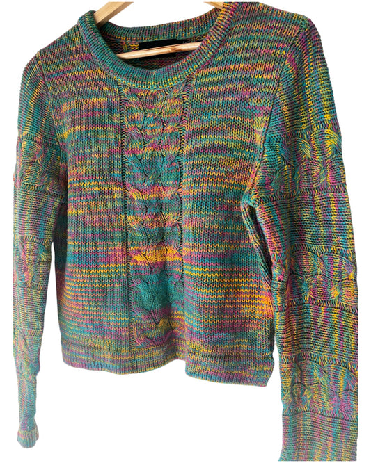 MinkPink Rainbow Coloured Knit Sweater
