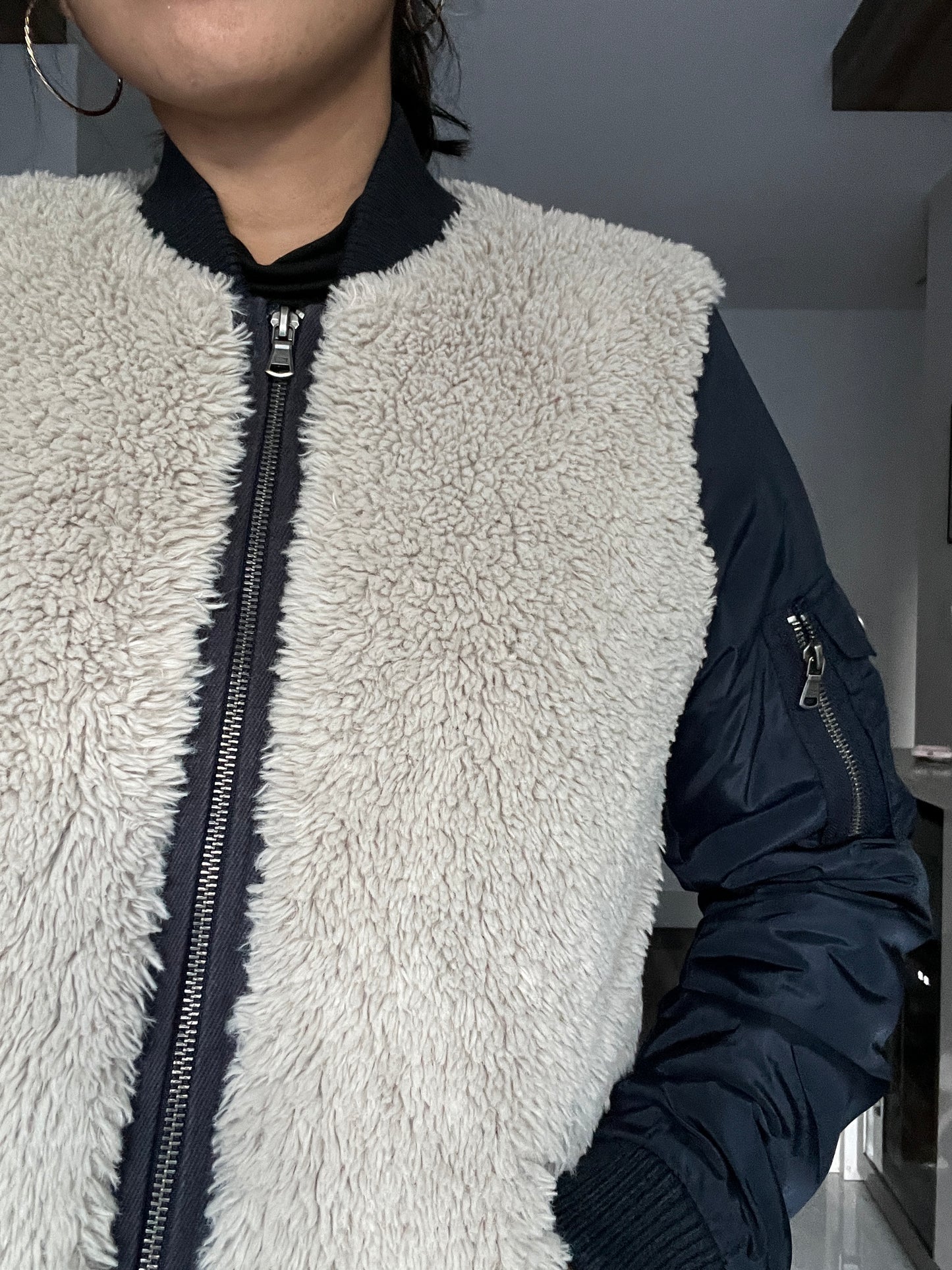 Levi’s Mixed Media Sherpa Flight Bomber Jacket
