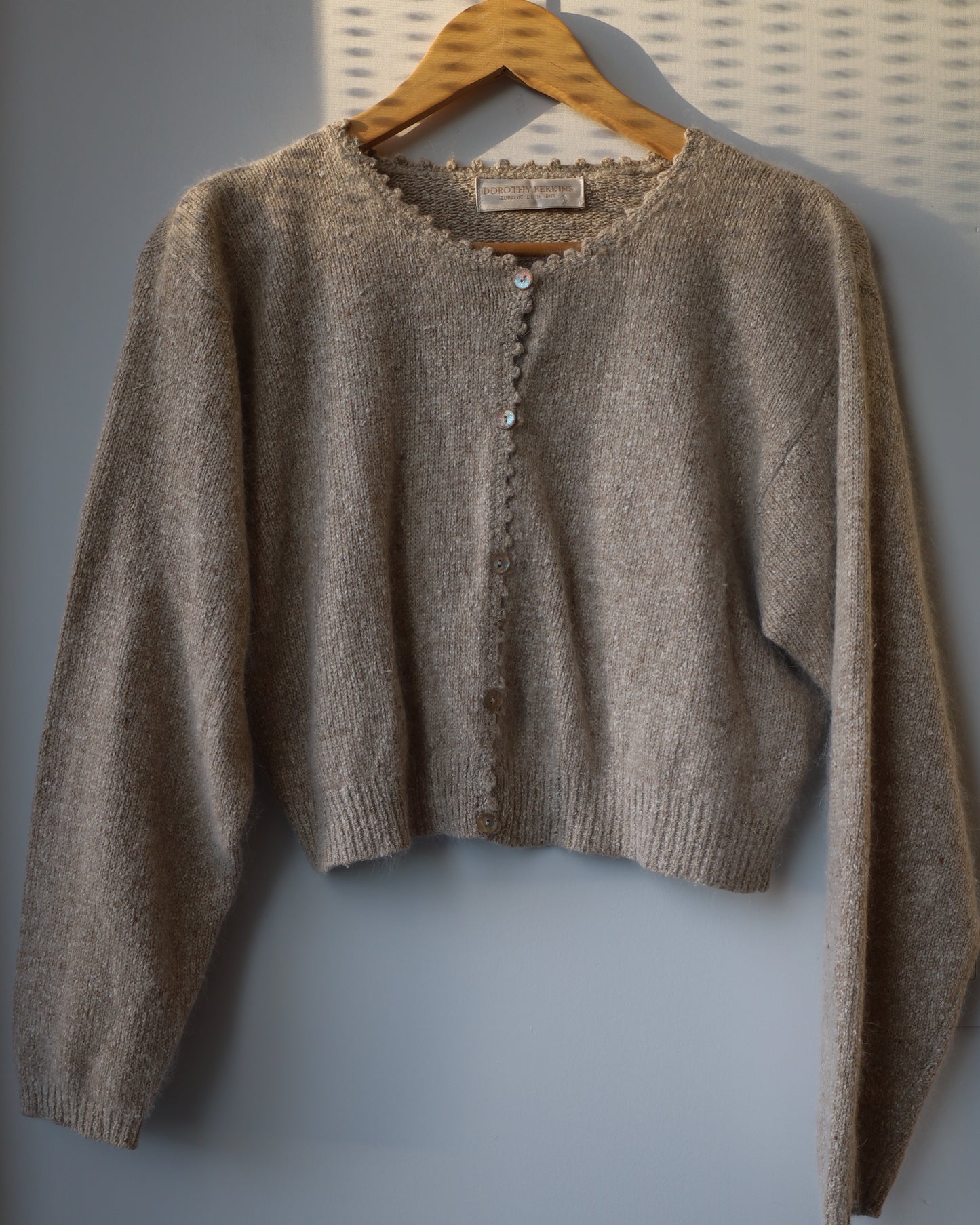Dorothy Perkins Textured Crew Neck Silk blend Cardigan
