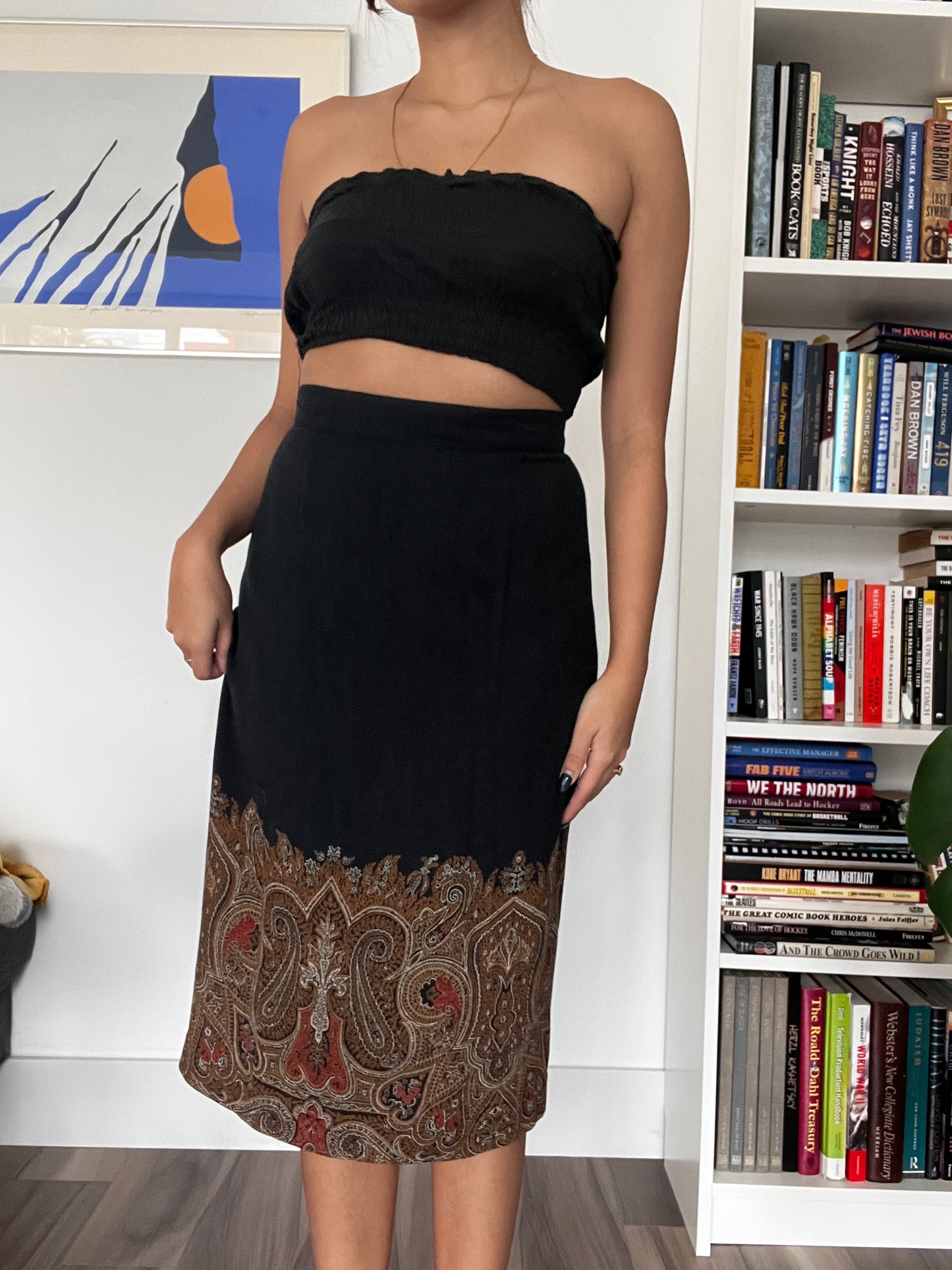 Vintage Della Spiga Made in Canada Blouse & Skirt Set