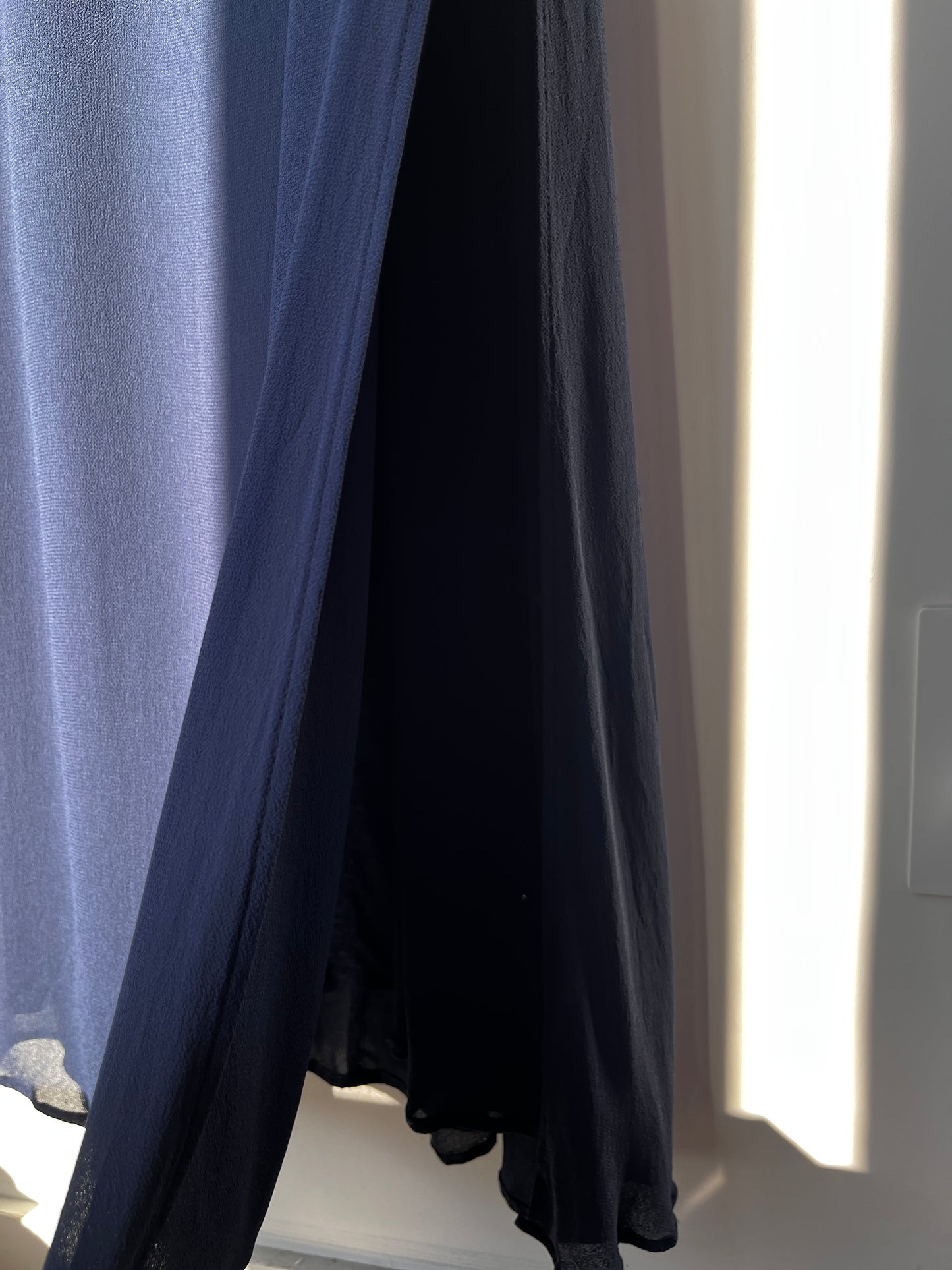 Reformation Navy Ingrid Strapless/Sleeveless Maxi Dress