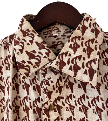 Batik Print Cotton (Khadi) Half Sleeve Shirt - Men’s