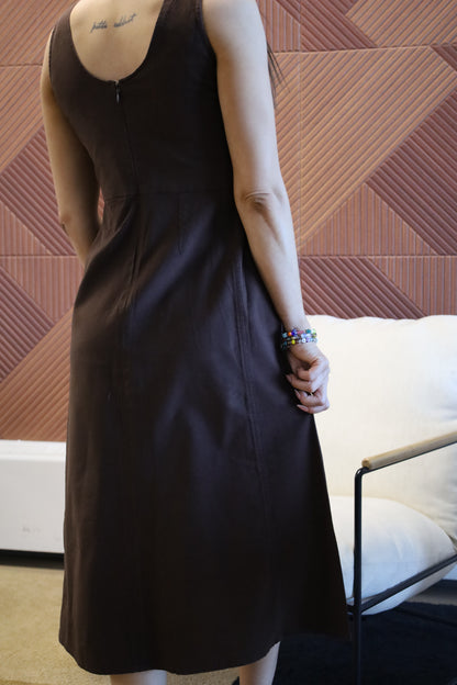 Nari Linen Dress - Brown