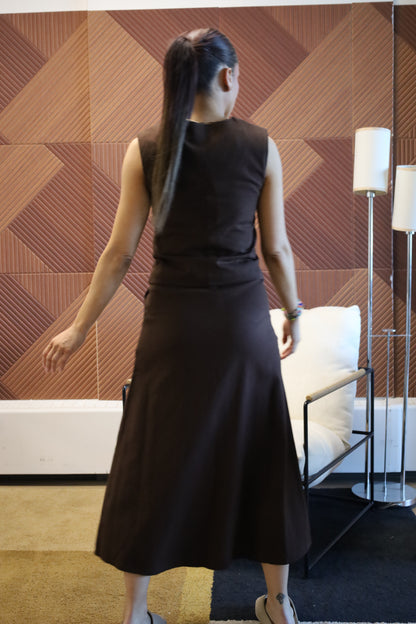 Lolona Linen Skirt - Brown