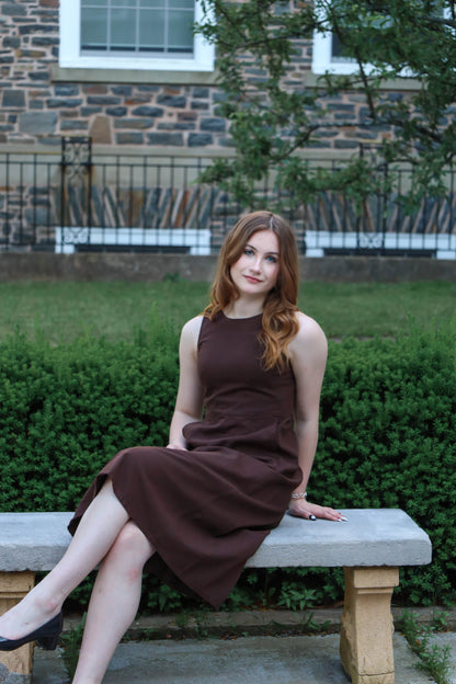 Nari Linen Dress - Brown