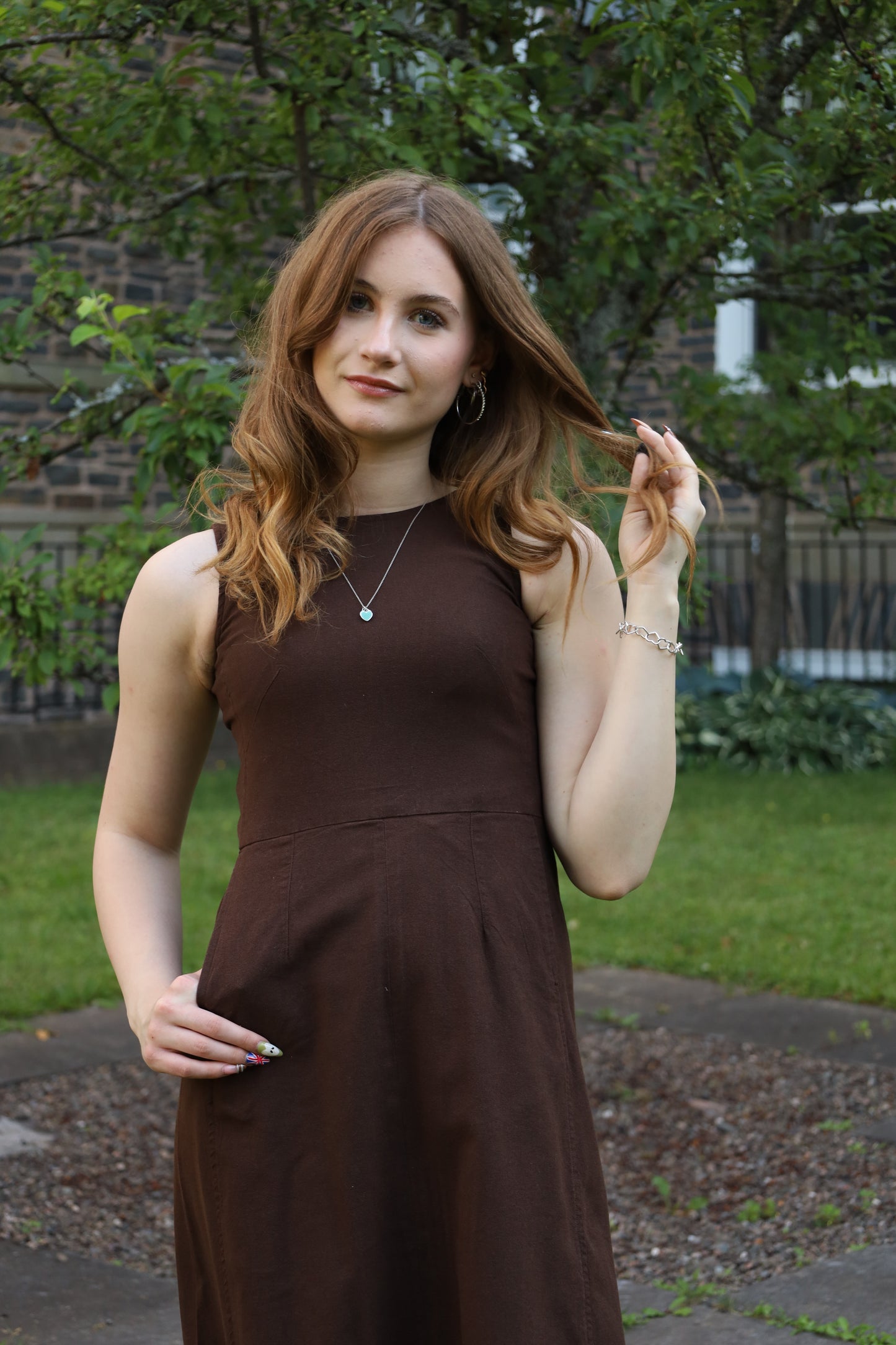 Nari Linen Dress - Brown