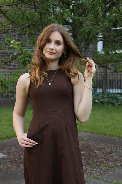 Nari Linen Dress - Brown