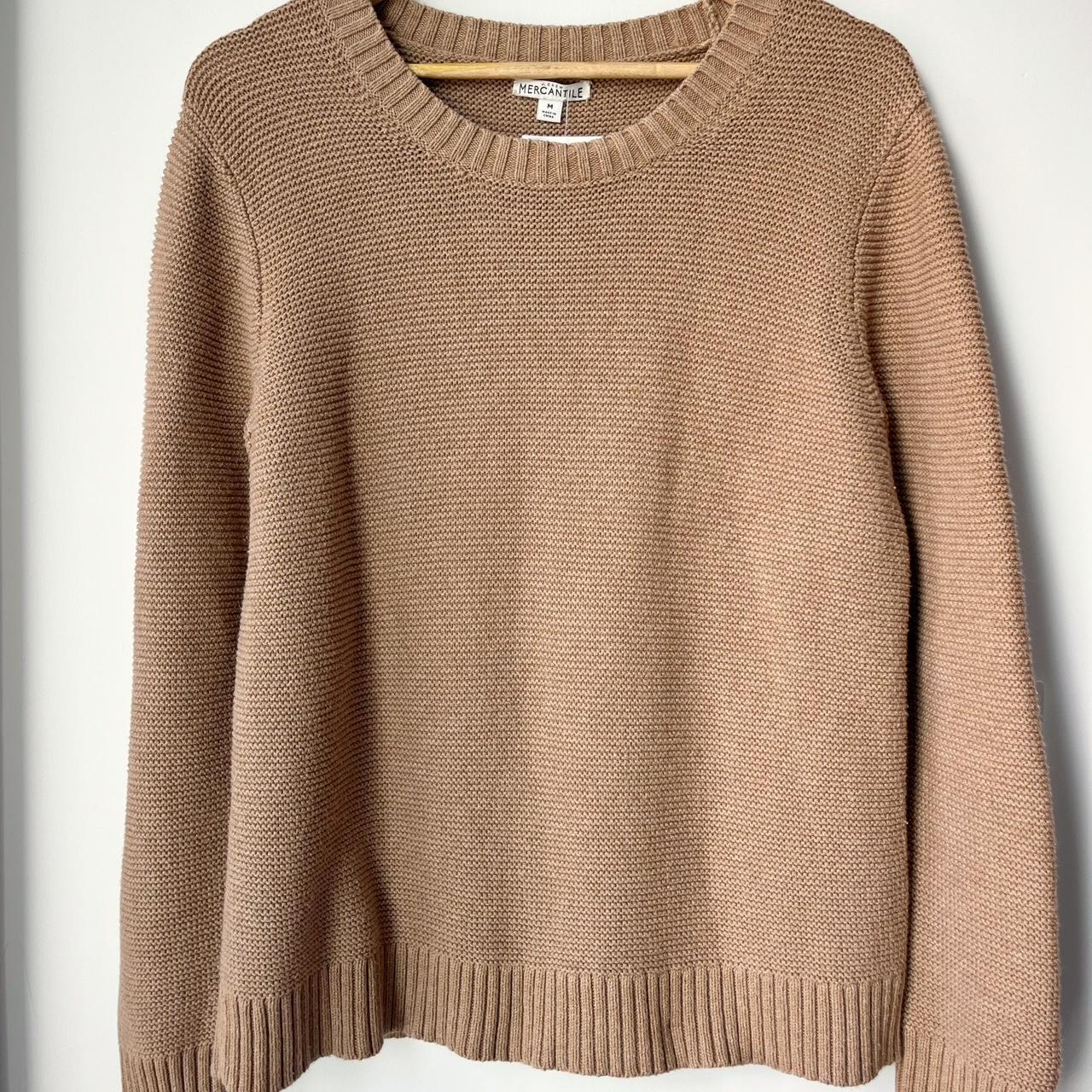J Crew Mercantile Classic Waffle Knit Crewneck Sweater
