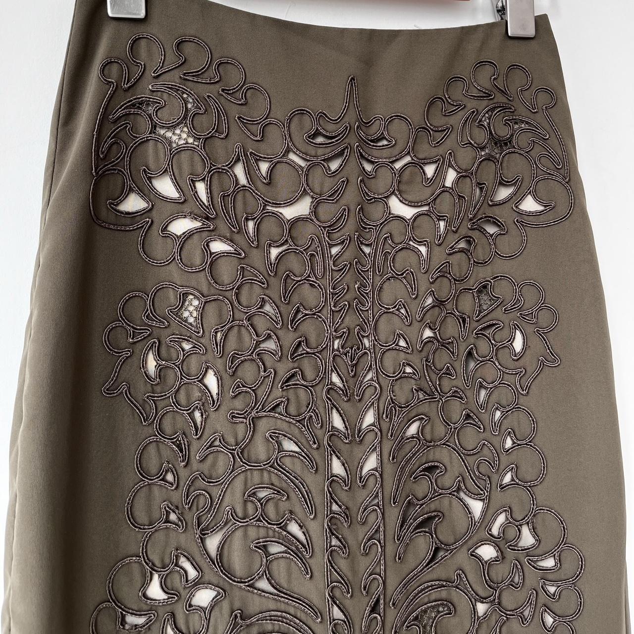 Karen Millen Green Hole-out Pencil Skirt