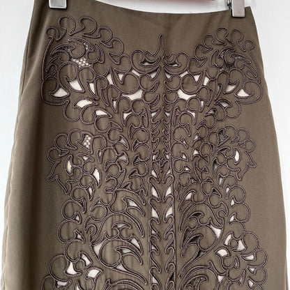 Karen Millen Green Hole-out Pencil Skirt
