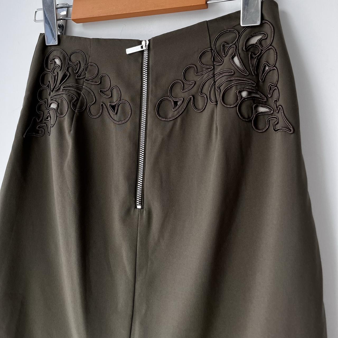 Karen Millen Green Hole-out Pencil Skirt