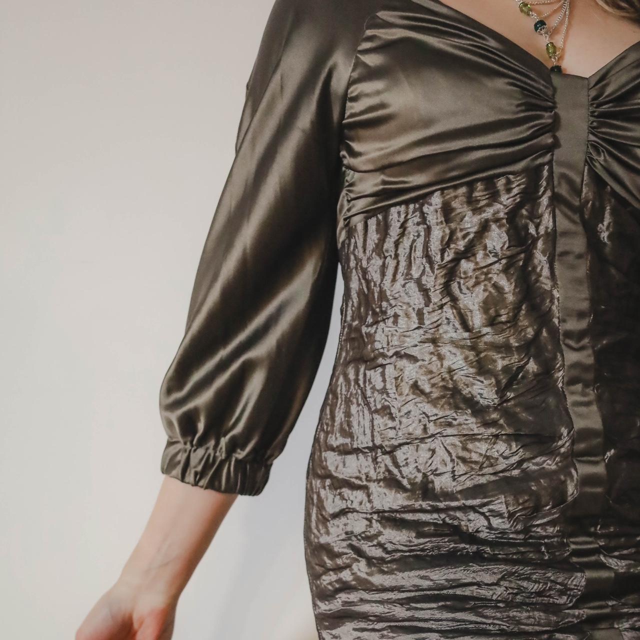 Nicole Miller Collection Ruched Silk Cocktail Dress