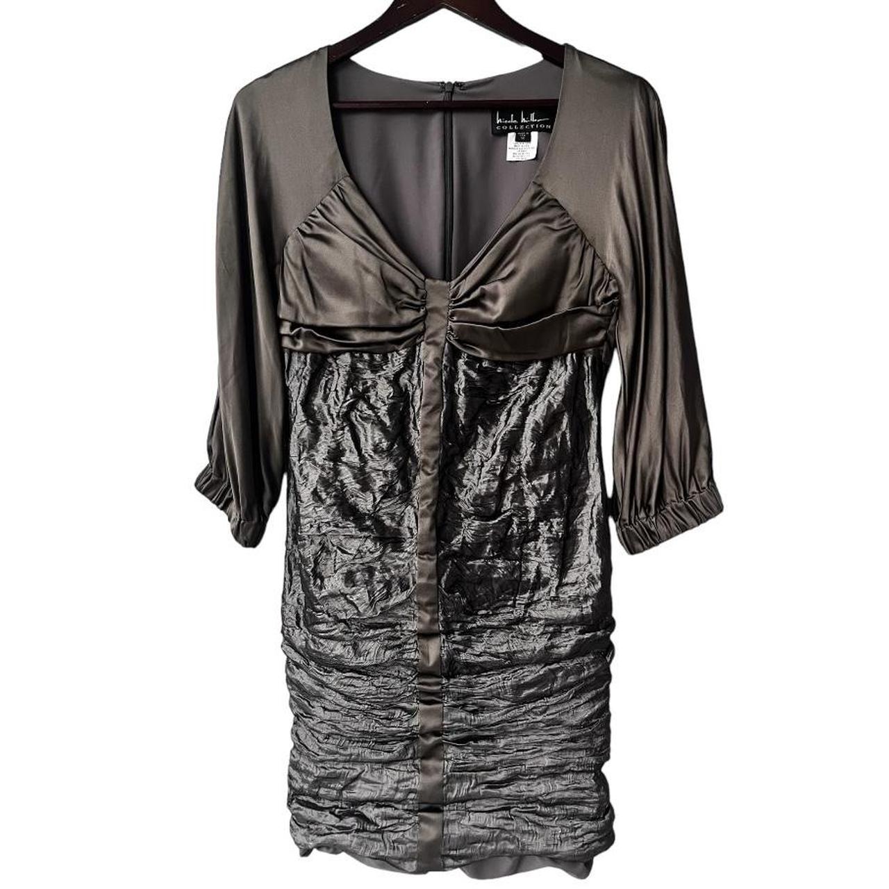 Nicole Miller Collection Ruched Silk Cocktail Dress