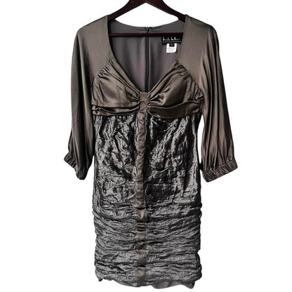 Nicole Miller Collection Ruched Silk Cocktail Dress