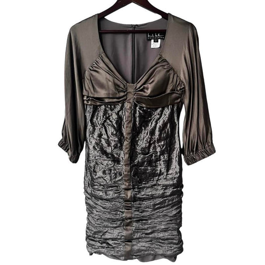 Nicole Miller Collection Ruched Silk Cocktail Dress