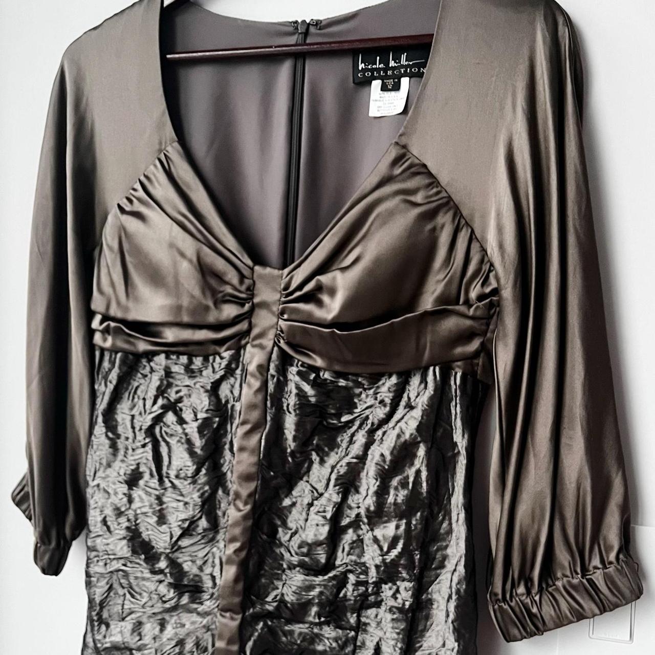 Nicole Miller Collection Ruched Silk Cocktail Dress