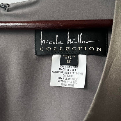 Nicole Miller Collection Ruched Silk Cocktail Dress