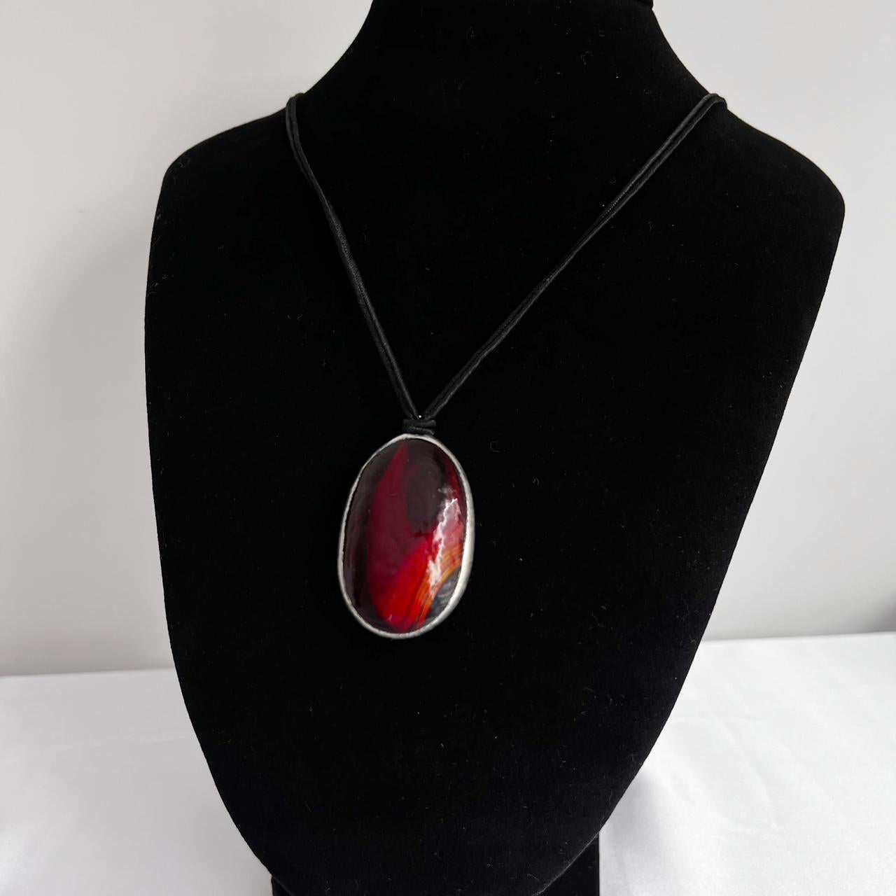 Red Agate Gemstone Pendant