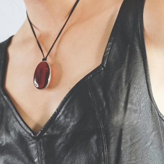 Red Agate Gemstone Pendant