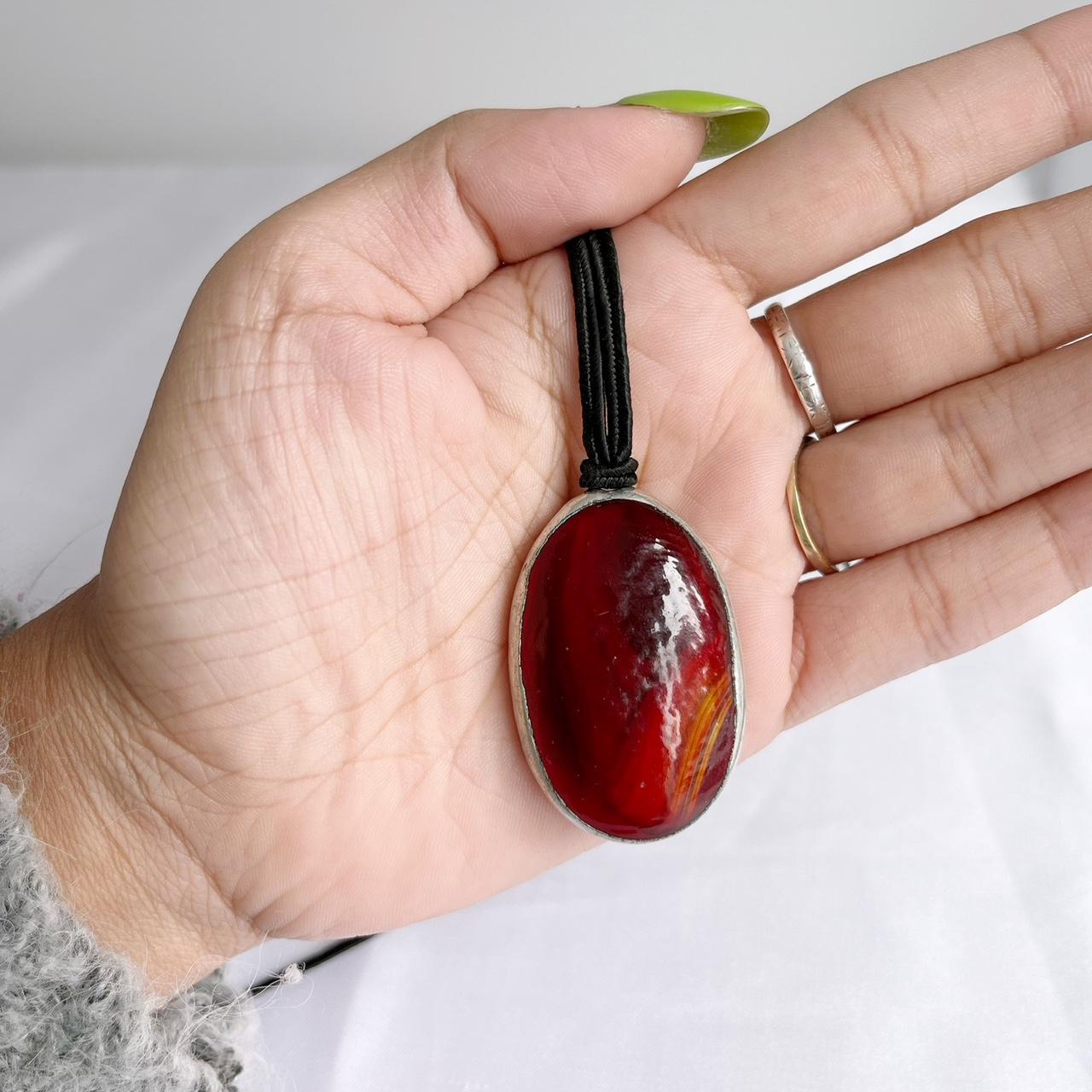 Red Agate Gemstone Pendant