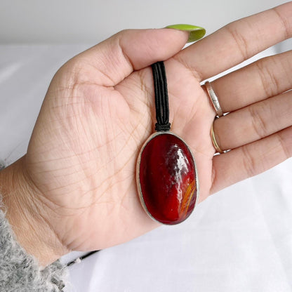 Red Agate Gemstone Pendant