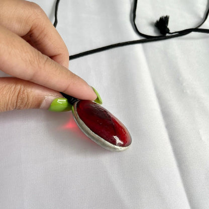 Red Agate Gemstone Pendant