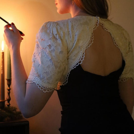 Scott McClintock Vintage 90's Lace Neckline Formal Maxi Dress