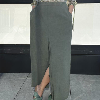 Vintage Frank Eden Front Split Maxi Skirt
