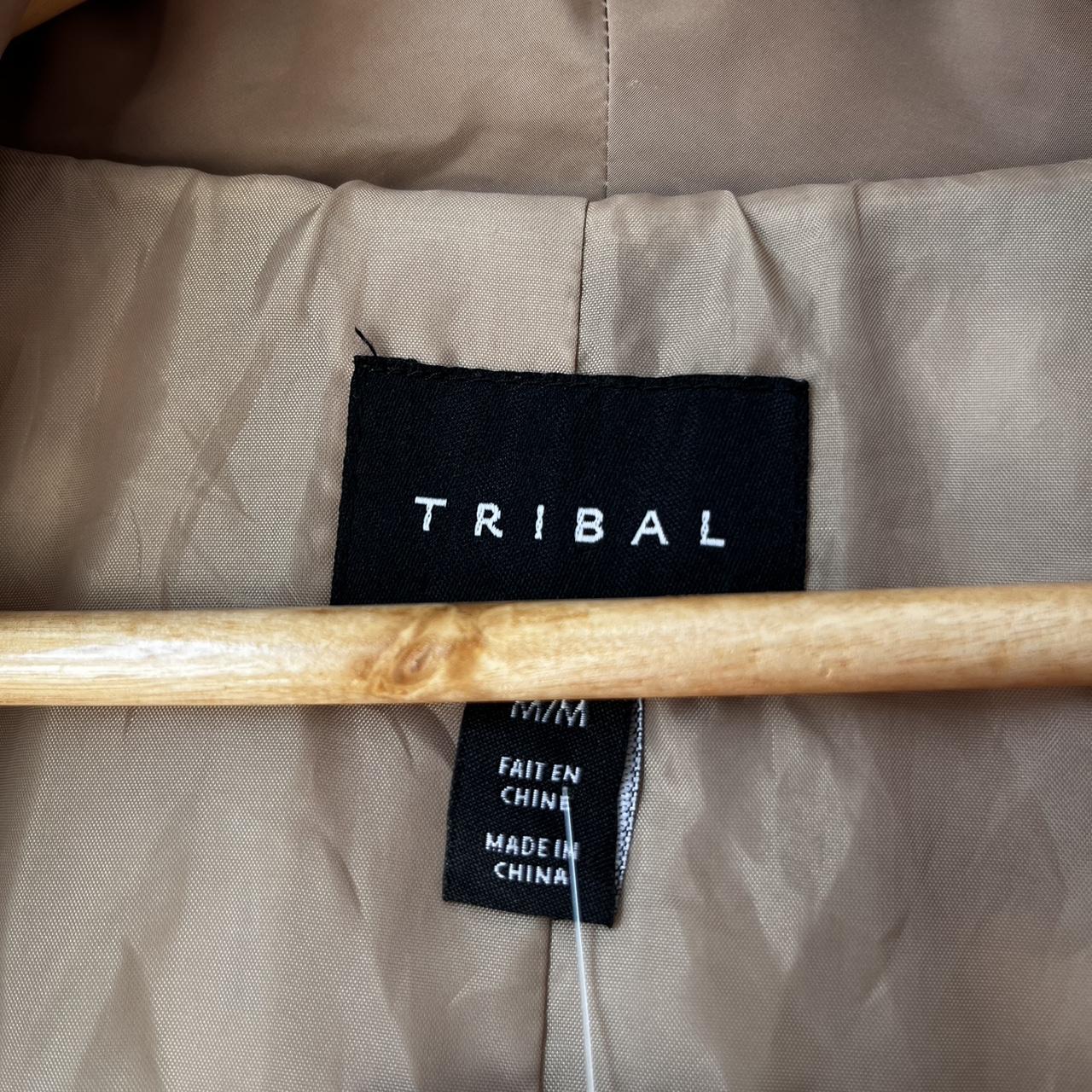 Tribal Long Quilted Puffer Coat in Gold/Camel