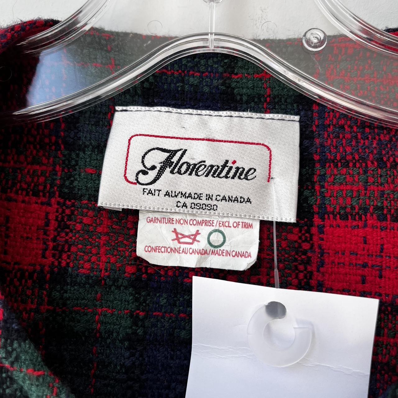 Vintage 1980’s Plaid Red Green Cropped Blazer