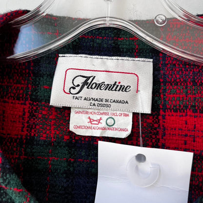 Vintage 1980’s Plaid Red Green Cropped Blazer